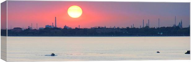 Venetian Lagoon at Sunset Canvas Print by Tom Gomez