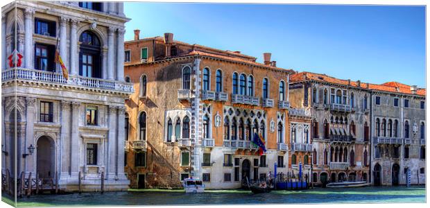 Palazzos on the Grand Canal Canvas Print by Tom Gomez