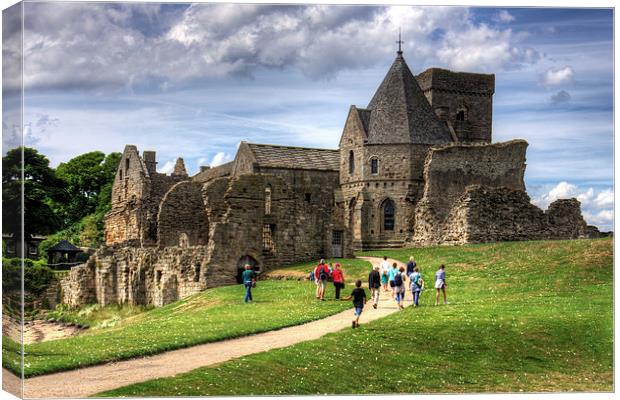 Visitors to Inchcolm Canvas Print by Tom Gomez