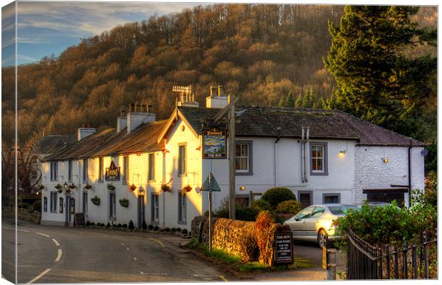 Winter Sun on the Sun Inn Canvas Print by Tom Gomez