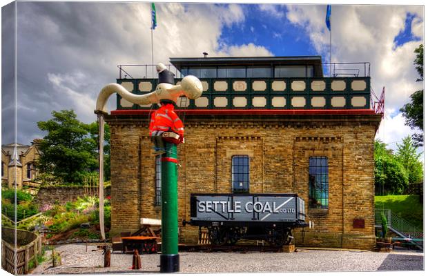 Settle Station Tank House Canvas Print by Tom Gomez