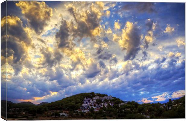 Clouds over Cala Llonga Canvas Print by Tom Gomez