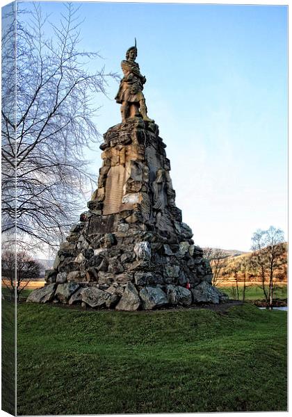 Memorial to the Black Watch Canvas Print by Tom Gomez