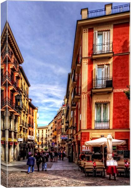 Shopping in Madrid Canvas Print by Tom Gomez