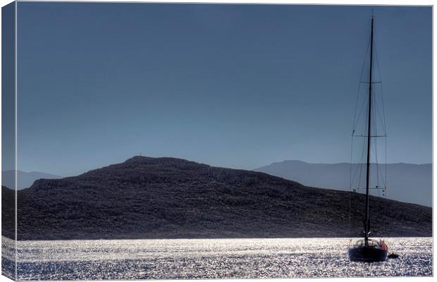 Morning in the Bay of Nimborio Canvas Print by Tom Gomez