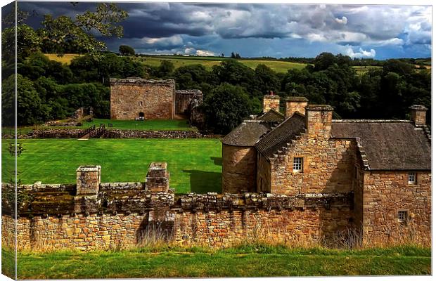 The Castle at Craignethan Canvas Print by Tom Gomez