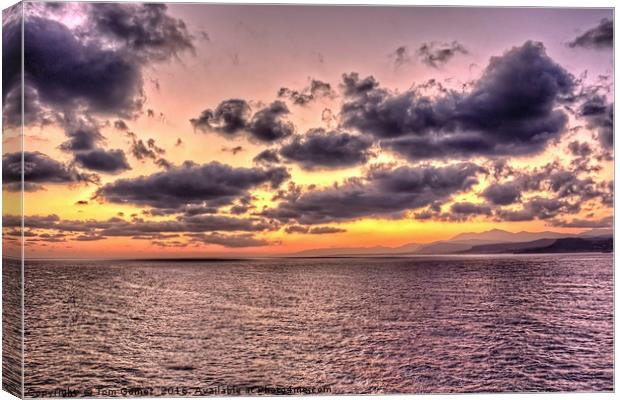Sunrise in the Aegean Canvas Print by Tom Gomez