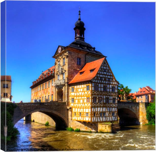 Bamberg Old Town Hall Canvas Print by Tom Gomez