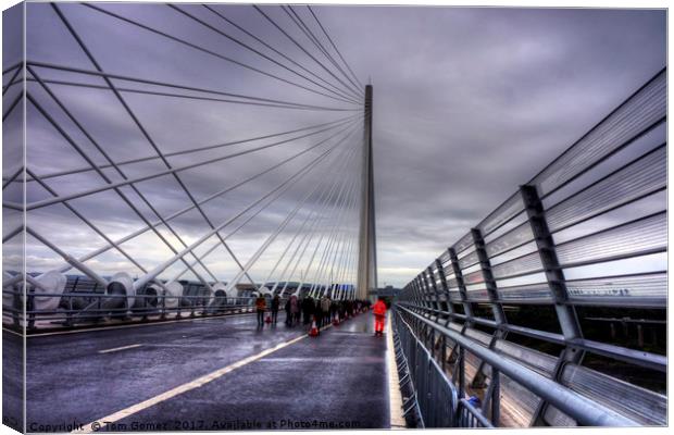 The North Tower of the Queensferry Crossing Canvas Print by Tom Gomez