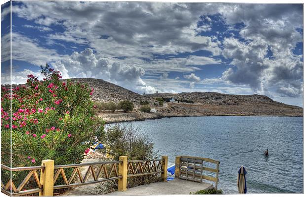 The view from Nik’s Taverna Canvas Print by Tom Gomez