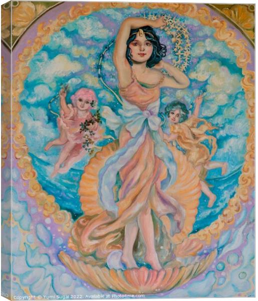 Yumi Sugai angel, Pearl shell angel.Aina. Canvas Print by Yumi Sugai