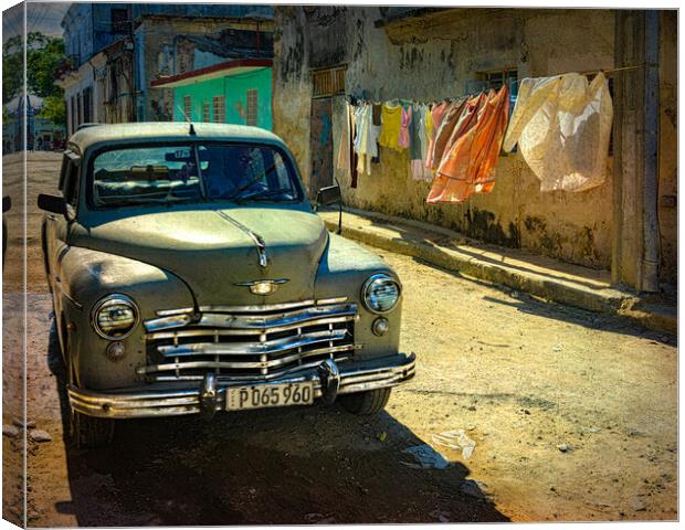 Cuban Laundry Day Canvas Print by Chris Lord