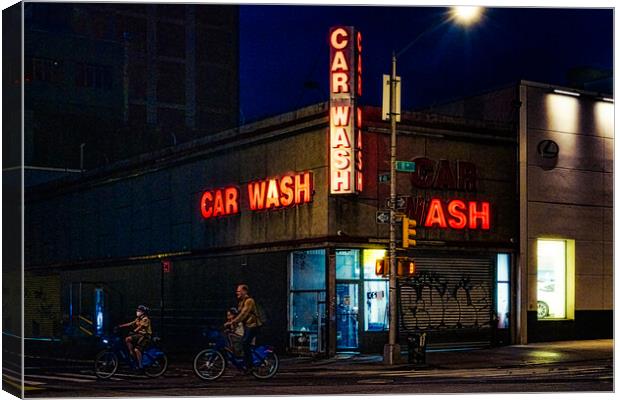 The 11th Avenue Car Wash Canvas Print by Chris Lord