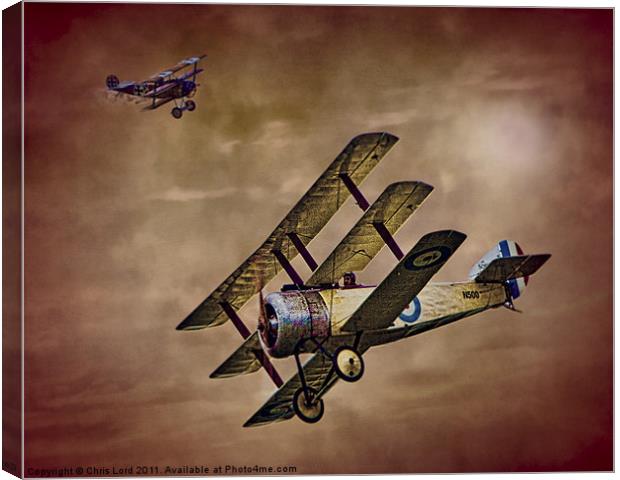 DOGFIGHT 1918 Canvas Print by Chris Lord
