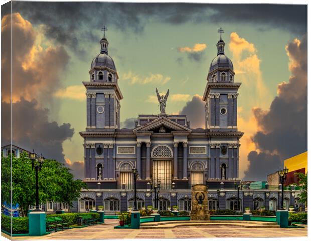 Santiago De Cuba Cathedral Canvas Print by Chris Lord