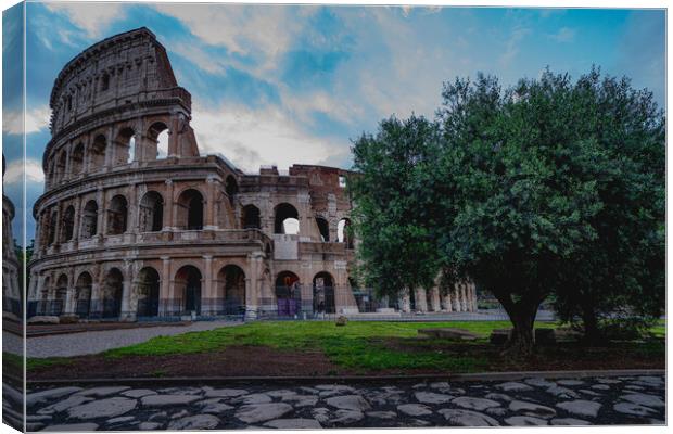 A Coliseum Morning Canvas Print by Chris Lord