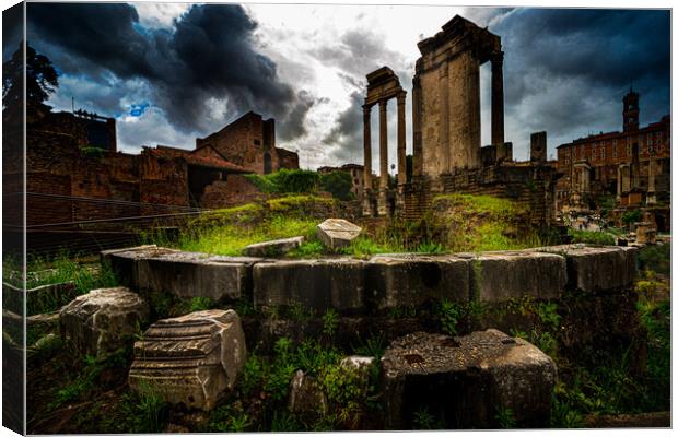 It Rained On The Way To The Forum Canvas Print by Chris Lord
