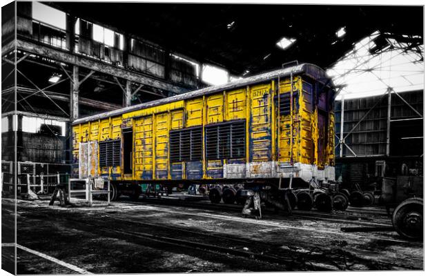 Abandoned Train Shed Canvas Print by Chris Lord