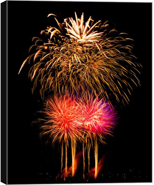 Fireworks Celebration Canvas Print by Chris Lord