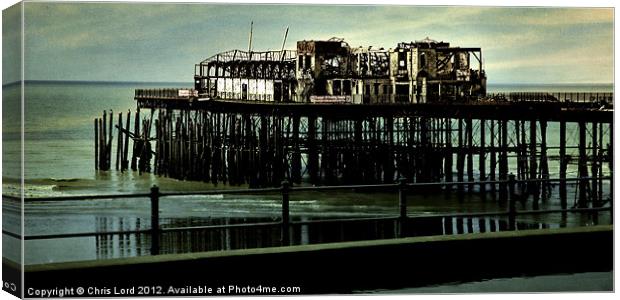 Hastings Pier Canvas Print by Chris Lord