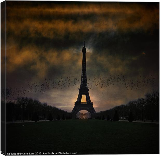 Storm Watch Paris Canvas Print by Chris Lord