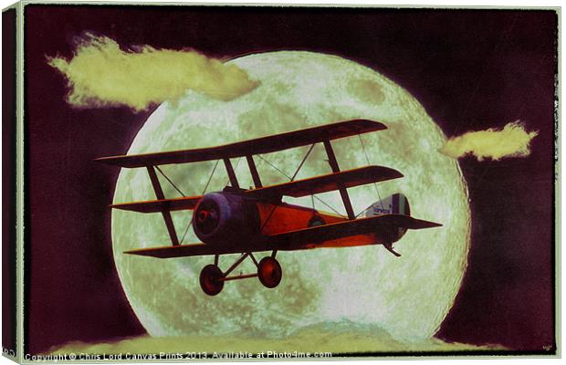 Cloud Hopping By Moonlight Canvas Print by Chris Lord