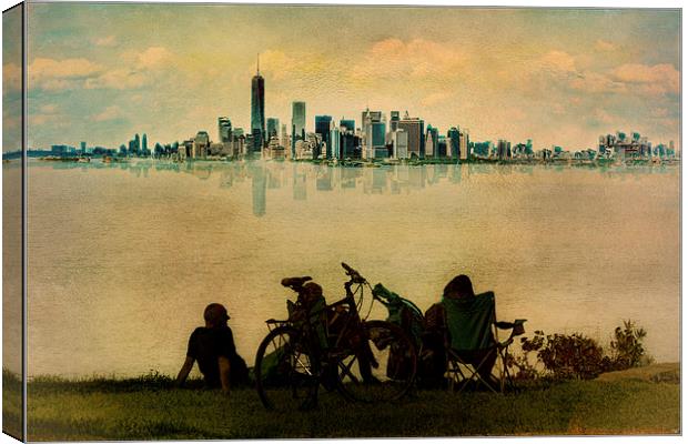 Fantasy City Skyline Canvas Print by Chris Lord