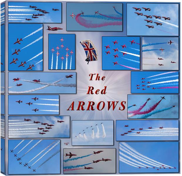 A Red Arrows Poster Canvas Print by Chris Lord