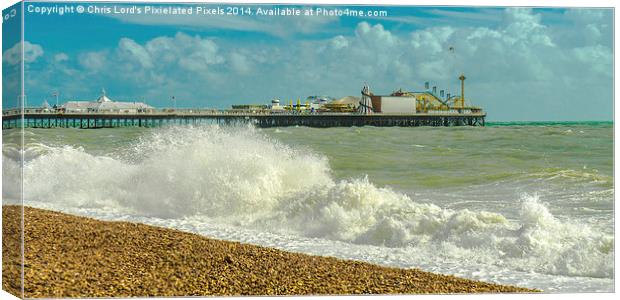  Making A Splash In Brighton Canvas Print by Chris Lord