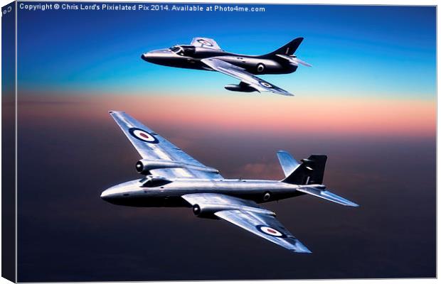  Canberra and Hawker Hunter Canvas Print by Chris Lord