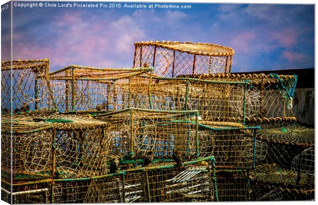Wicker Fishing Baskets Canvas Print by Chris Lord