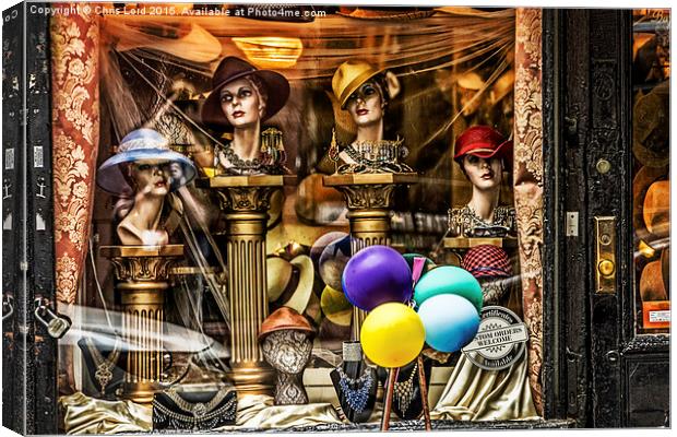 The Lady's Hat Shop Canvas Print by Chris Lord