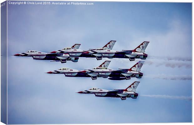 USAF Thunderbirds Display Team Canvas Print by Chris Lord