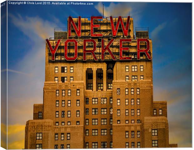 The New Yorker Canvas Print by Chris Lord