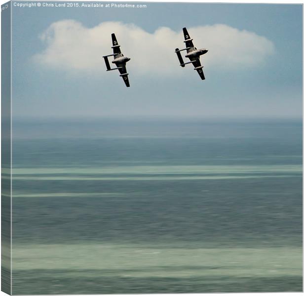  Vampires Over The Channel Canvas Print by Chris Lord