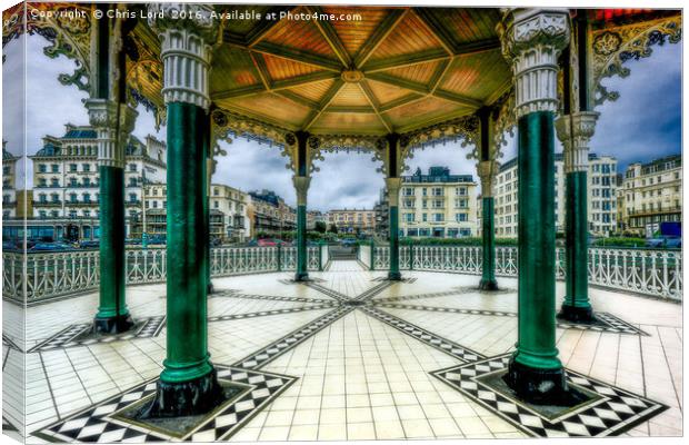 On The Bandstand Canvas Print by Chris Lord