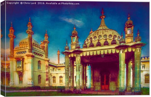 Royal Pavilion Paintography Canvas Print by Chris Lord