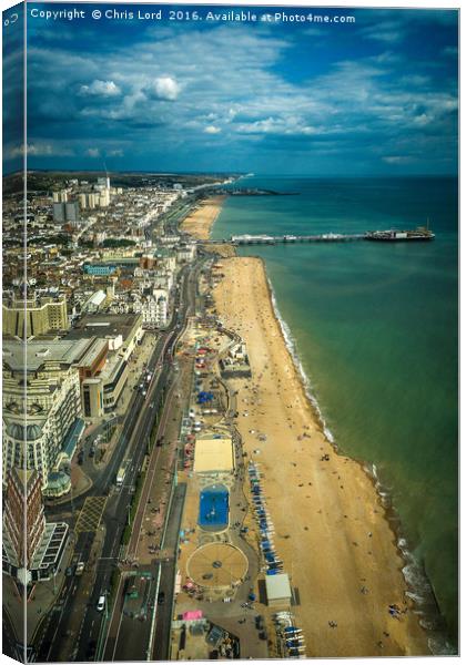 Brighton, A View From The High Tower Canvas Print by Chris Lord