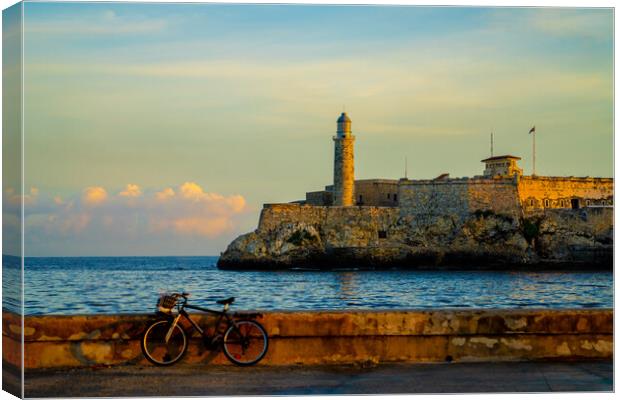 Daybreak On The Havana Malecon Canvas Print by Chris Lord