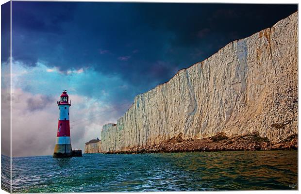 Beachy Head Lighthouse Canvas Print by Chris Lord