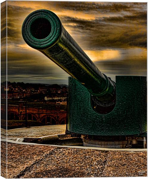 Big Gun At Sun Down Canvas Print by Chris Lord