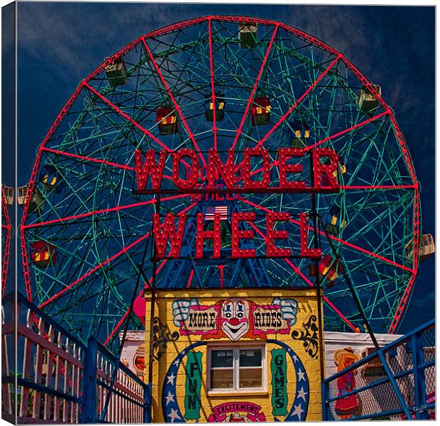 The Wonder Wheel Canvas Print by Chris Lord