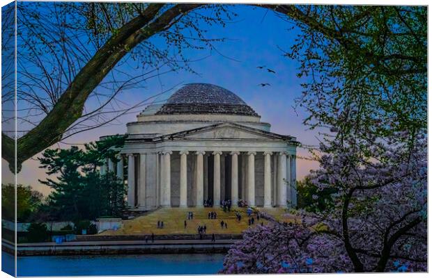 The Jefferson Memorial In Spring Canvas Print by Chris Lord