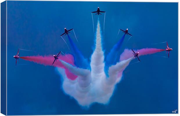 The Red Arrows Again! Canvas Print by Chris Lord