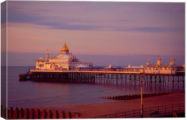 Daybreak At The Eastbourne Pier Canvas Print by Chris Lord