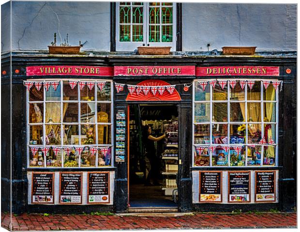 The Alfriston Village Post Office Canvas Print by Chris Lord
