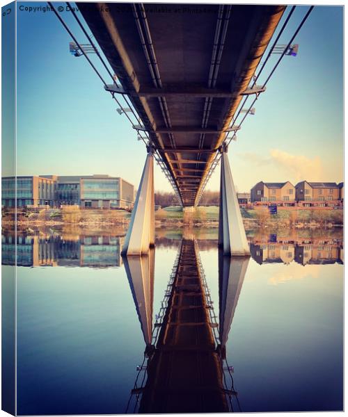 Bridge Reflections Canvas Print by David Harker