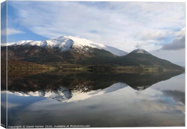 Outdoor mountain Reflections  Canvas Print by David Harker