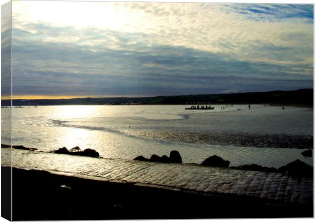  Longboat at Long Rock Canvas Print by Karl Butler