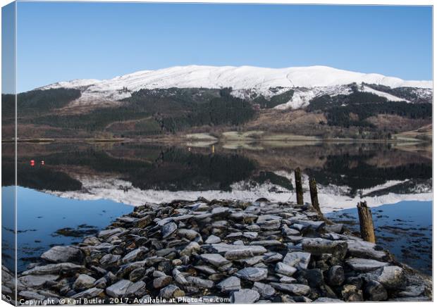 Reflections of Loch Leven Canvas Print by Karl Butler